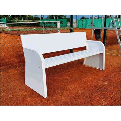 Banc de tennis acier publicitaire Carrington Blanc TU Unisex - Publicité Banc de tennis acier publicitaire Carrington Blanc TU Unisex - Publicité