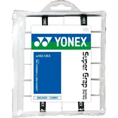 Surgrip Yonex AC102 PAR 12 Blanc TU Unisex - Publicité Surgrip Yonex AC102 PAR 12 Blanc TU Unisex - Publicité