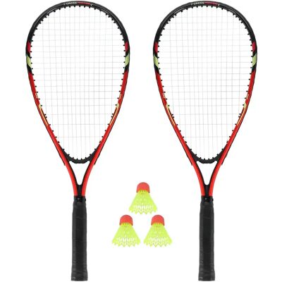 Set de badminton 2 raquettes + volants + housse NILS NRS001 Rouge TU Unisex - Publicité Set de badminton 2 raquettes + volants + housse NILS NRS001 Rouge TU Unisex - Publicité