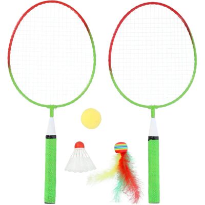 Set de badminton 2 raquettes + volants + balles enfant NILS NRZ051 Vert TU Unisex - Publicité Set de badminton 2 raquettes + volants + balles enfant NILS NRZ051 Vert TU Unisex - Publicité