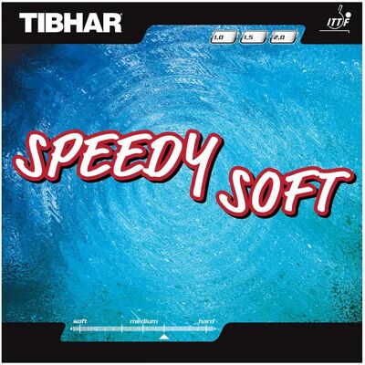 Revêtement raquette tennis de table Tibhar Speedy Soft Rouge 2 mm Unisex - Publicité Revêtement raquette tennis de table Tibhar Speedy Soft Rouge 2 mm Unisex - Publicité