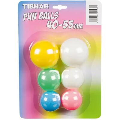 Balle de tennis de table Tibhar Fun (x6) Blanc 40/55 mm Unisex - Publicité Balle de tennis de table Tibhar Fun (x6) Blanc 40/55 mm Unisex - Publicité
