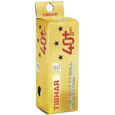 Balle de tennis de table Tibhar 3Star 40+ SYNTT NG (x3) Jaune 40 mm Unisex - Publicité Balle de tennis de table Tibhar 3Star 40+ SYNTT NG (x3) Jaune 40 mm Unisex - Publicité