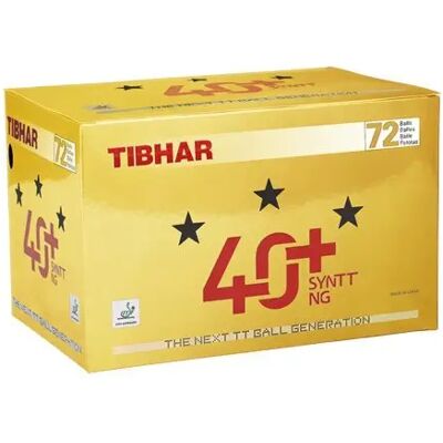 Balle de tennis de table Tibhar 3Star 40+ SYNTT NG (x72) Jaune 40 mm Unisex - Publicité Balle de tennis de table Tibhar 3Star 40+ SYNTT NG (x72) Jaune 40 mm Unisex - Publicité