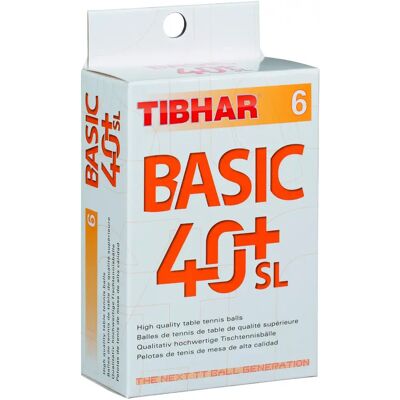 Balle de tennis de table Tibhar Basic 40+ SL Blanc TU Unisex - Publicité Balle de tennis de table Tibhar Basic 40+ SL Blanc TU Unisex - Publicité