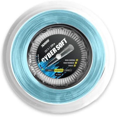 Cordage de tennis Topspin Cyber Soft 220m - Turquoise - Publicité Cordage de tennis Topspin Cyber Soft 220m - Turquoise - Publicité