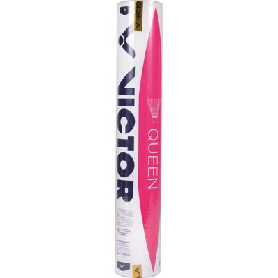 Tube de 12 volants de badminton Victor Queen Blanc TU Unisex - Publicité Tube de 12 volants de badminton Victor Queen Blanc TU Unisex - Publicité