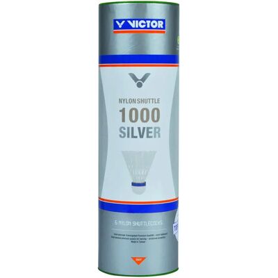 Tube de 6 volants de badminton Victor Nylon Shuttle 1000 Vert TU Unisex - Publicité Tube de 6 volants de badminton Victor Nylon Shuttle 1000 Vert TU Unisex - Publicité