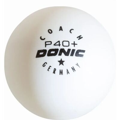 Lot de 120 balles de tennis de table Donic Coach P40+* (40 mm) Blanc TU Unisex - Publicité Lot de 120 balles de tennis de table Donic Coach P40+* (40 mm) Blanc TU Unisex - Publicité
