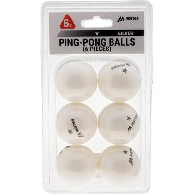 Balle de tennis de table Martes (x6) Blanc 40 mm Unisex - Publicité Balle de tennis de table Martes (x6) Blanc 40 mm Unisex - Publicité