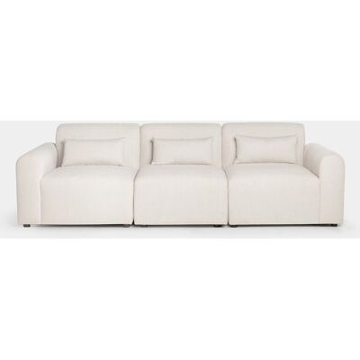 Canapé modulaire 3 places beige Cillian - Publicité Canapé modulaire 3 places beige Cillian - Publicité