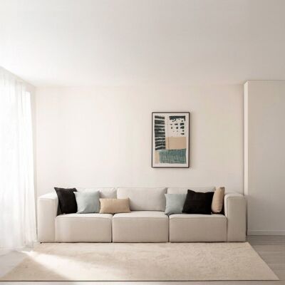 Canapé modulaire 3 places beige Owen - Publicité Canapé modulaire 3 places beige Owen - Publicité