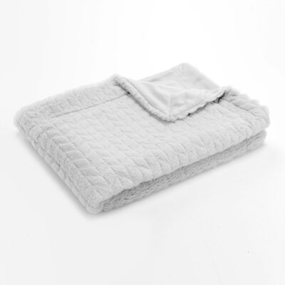Saty couverture chevron gris - Publicité Saty couverture chevron gris - Publicité