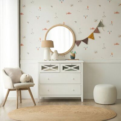 Niza commode en bois laqué blanc - Publicité Niza commode en bois laqué blanc - Publicité