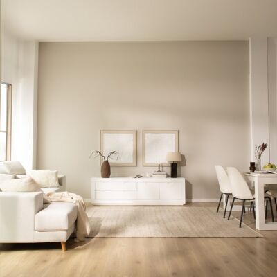 Sisal meuble tv en bois laqué blanc 200 cm - Publicité Sisal meuble tv en bois laqué blanc 200 cm - Publicité