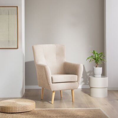 Riva fauteuil beige - Publicité Riva fauteuil beige - Publicité