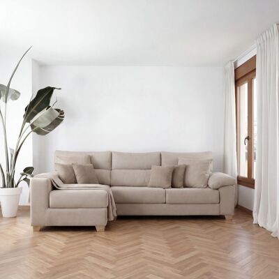 Shambala fauteuil relax gauche 4 places avec rangement beige - Publicité Shambala fauteuil relax gauche 4 places avec rangement beige - Publicité