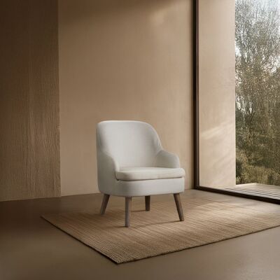 Naivi fauteuil de lecture beige - Publicité Naivi fauteuil de lecture beige - Publicité