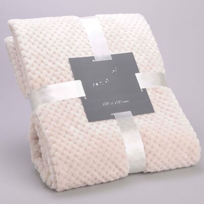 Sefi plaid crème 130x170 - Publicité Sefi plaid crème 130x170 - Publicité