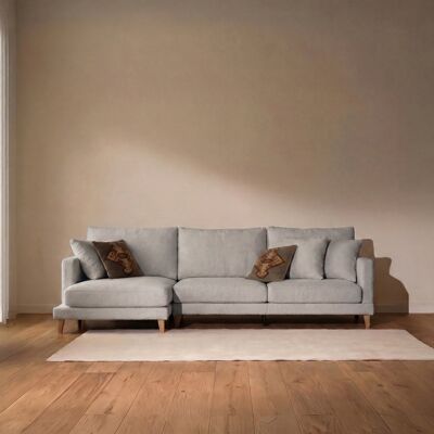 Dafne fauteuil relax gauche 3 places perle - Publicité Dafne fauteuil relax gauche 3 places perle - Publicité