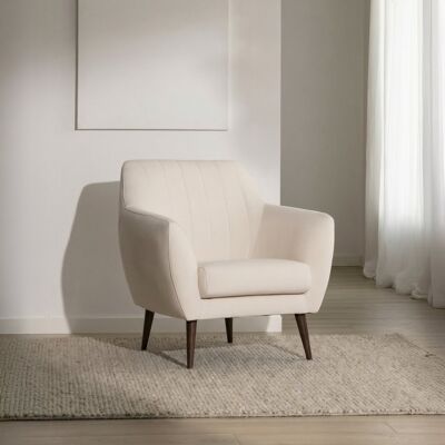 Celin fauteuil rembourré avec pieds métalliques - Publicité Celin fauteuil rembourré avec pieds métalliques - Publicité