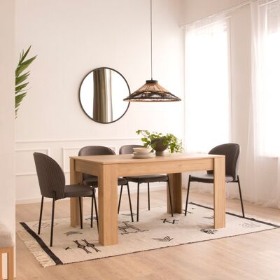 Selena table à manger rectangulaire extensible 140/200 en couleur naturelle - Publicité Selena table à manger rectangulaire extensible 140/200 en couleur naturelle - Publicité
