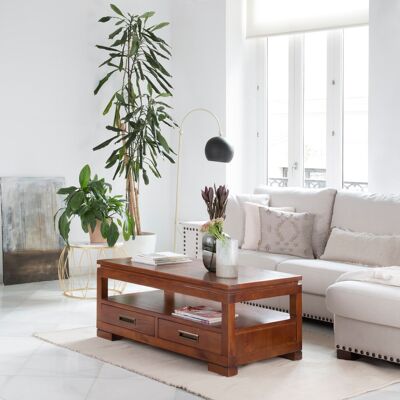 Kenia table basse relevable en bois - Publicité Kenia table basse relevable en bois - Publicité