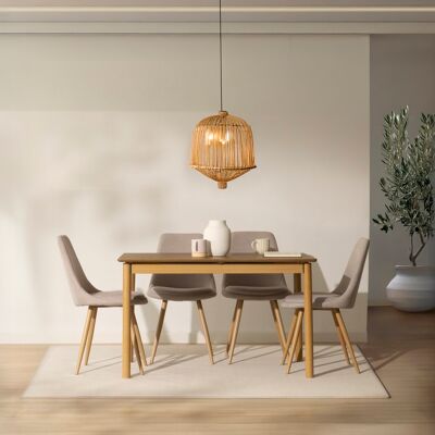 Marcus table de salle à manger extensible rectangulaire 120/160 en bois de chêne - Publicité Marcus table de salle à manger extensible rectangulaire 120/160 en bois de chêne - Publicité