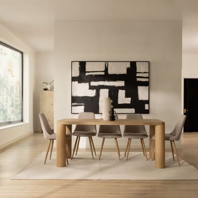 Muscat table de salle à manger rectangulaire en bois de chêne - Publicité Muscat table de salle à manger rectangulaire en bois de chêne - Publicité