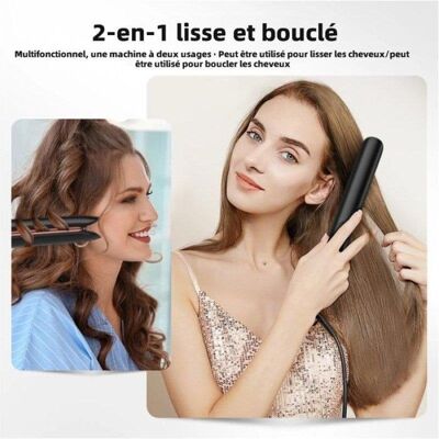 Lisseur Céramique Tourmaline 2-en-1 Nobrand 220ºC 6 Réglages Ionique Noir - Publicité Lisseur Céramique Tourmaline 2-en-1 Nobrand 220ºC 6 Réglages Ionique Noir - Publicité