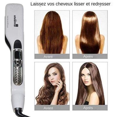 Lisseur Vapeur Céramique Tourmaline Nobrand 230ºC 5 Réglages Plaques larges Noir - Publicité Lisseur Vapeur Céramique Tourmaline Nobrand 230ºC 5 Réglages Plaques larges Noir - Publicité