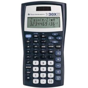 Calculatrice scientifique Texas Instruments TI-30X IIS 11 chiffres 2 lignes Batterie/Solaire Noir - Publicité Calculatrice scientifique Texas Instruments TI-30X IIS 11 chiffres 2 lignes Batterie/Solaire Noir - Publicité