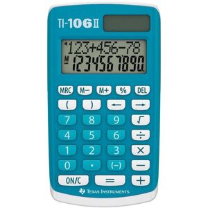 Calculatrice Texas Instruments TI-106 II Bleu 2 Lignes Solaire/Batterie - Publicité Calculatrice Texas Instruments TI-106 II Bleu 2 Lignes Solaire/Batterie - Publicité