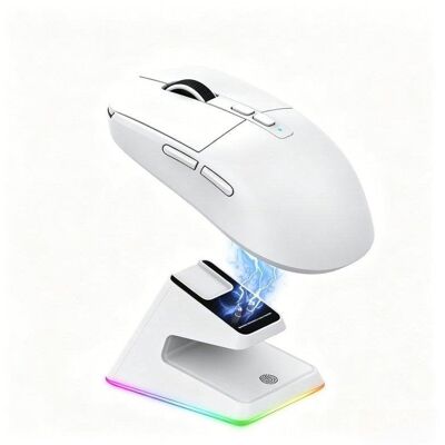 generica Ratón Générique Ultraléger Capteur Avancé Recharge Magnétique Blanc - Publicité generica Ratón Générique Ultraléger Capteur Avancé Recharge Magnétique Blanc - Publicité