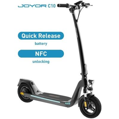 Patinete électrique Joyor C10 500W Autonomie 40km Roues 10" Freins à disque - Publicité Patinete électrique Joyor C10 500W Autonomie 40km Roues 10" Freins à disque - Publicité