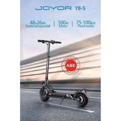 Patinete électrique Joyor Y8-s 500W Autonomie 70km Roues 10'' Freins disque Noir - Publicité Patinete électrique Joyor Y8-s 500W Autonomie 70km Roues 10'' Freins disque Noir - Publicité