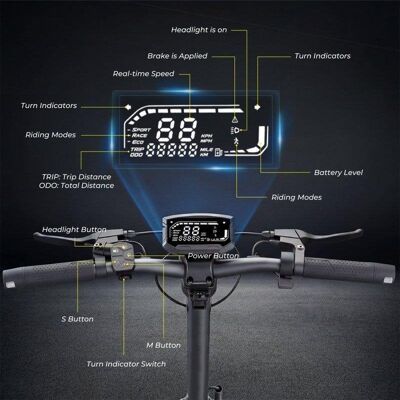 Patinete électrique iScooter V5Pro 500W Autonomie 45km Suspension double Noir - Publicité Patinete électrique iScooter V5Pro 500W Autonomie 45km Suspension double Noir - Publicité