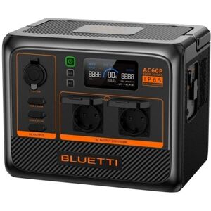 Station d energie portable Bluetti AC60P LiFePO4 504 Wh 600 W IP65 Noir - Publicité Station d energie portable Bluetti AC60P LiFePO4 504 Wh 600 W IP65 Noir - Publicité