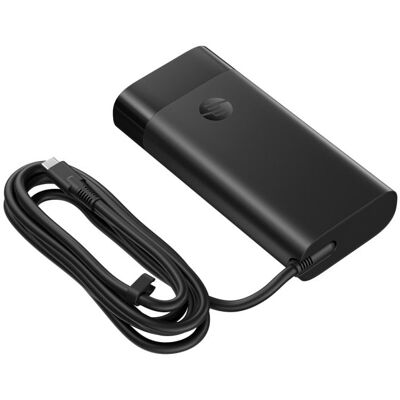 Chargeur USB-C HP 140W Noir Portable Sécurité Optimale - Publicité Chargeur USB-C HP 140W Noir Portable Sécurité Optimale - Publicité