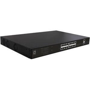 Conmutateur LevelOne GEP-2021 20 Ports Gigabit PoE 1U Non Géré - Publicité Conmutateur LevelOne GEP-2021 20 Ports Gigabit PoE 1U Non Géré - Publicité