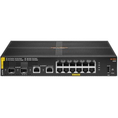 HPE Aruba 6100 Switch Gestionné L3 12G PoE 139W Montable en Rack 1U - Publicité HPE Aruba 6100 Switch Gestionné L3 12G PoE 139W Montable en Rack 1U - Publicité