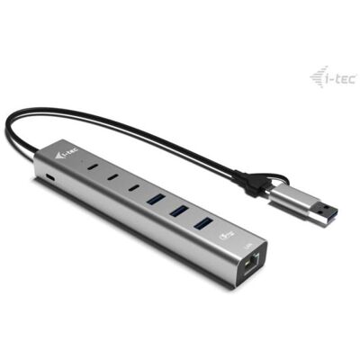 i-tec - CAHUBMETAL6LANPD - 6 ports - hub USB - Publicité i-tec - CAHUBMETAL6LANPD - 6 ports - hub USB - Publicité