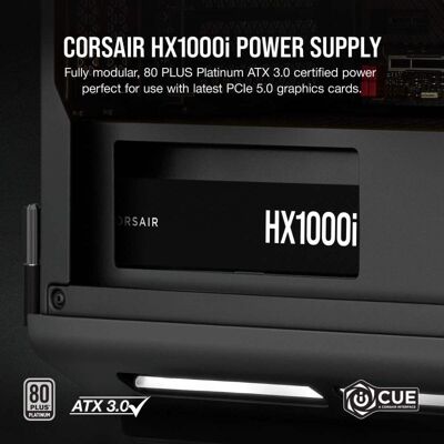Corsair HXi Series HX1000i 1000W 80 Plus Platine Modulaire - Publicité Corsair HXi Series HX1000i 1000W 80 Plus Platine Modulaire - Publicité