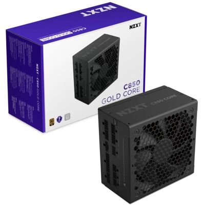 Source d'Alimentation NZXT C850 Gold Core 850W 80 PLUS Gold modulaire ATX - Publicité Source d'Alimentation NZXT C850 Gold Core 850W 80 PLUS Gold modulaire ATX - Publicité