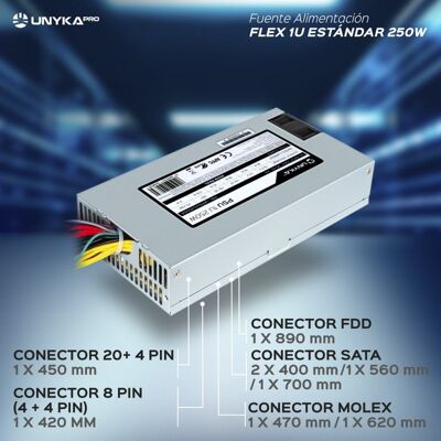 UNYKAch UKPSU1U40004 Alimentation Flex 1U 250 W pour rack 19" - Publicité UNYKAch UKPSU1U40004 Alimentation Flex 1U 250 W pour rack 19" - Publicité