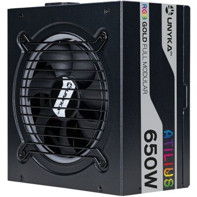 Alimentation UNYKAch Atilius RGB 650W efficacité 90% entièrement modulaire - Publicité Alimentation UNYKAch Atilius RGB 650W efficacité 90% entièrement modulaire - Publicité