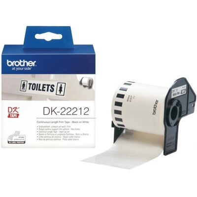 Ruban d'étiquetage Brother DK-22212 noir sur blanc 62 mm x 15,24 m thermique - Publicité Ruban d'étiquetage Brother DK-22212 noir sur blanc 62 mm x 15,24 m thermique - Publicité