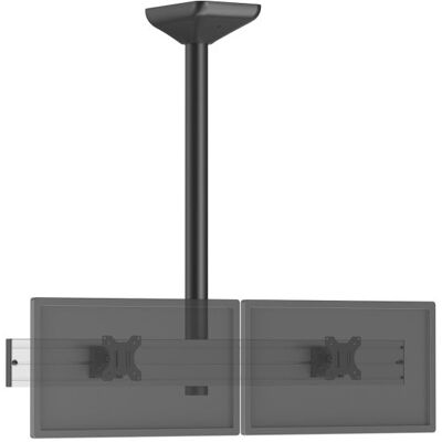 Support plafond Kimex 031-4232K1 pour 2 écrans 32″ VESA 75x75/100x100, hauteur et orientation réglables, gris/noir - Publicité Support plafond Kimex 031-4232K1 pour 2 écrans 32″ VESA 75x75/100x100, hauteur et orientation réglables, gris/noir - Publicité
