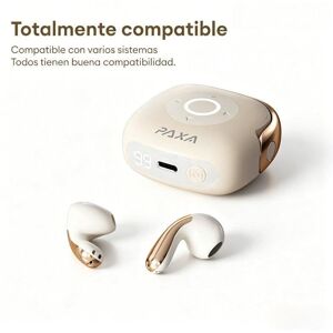 Auriculares Paxa-su6 Bluetooth sans fil avec télécommande, prise d'appels, photos à distance, beige - Publicité Auriculares Paxa-su6 Bluetooth sans fil avec télécommande, prise d'appels, photos à distance, beige - Publicité