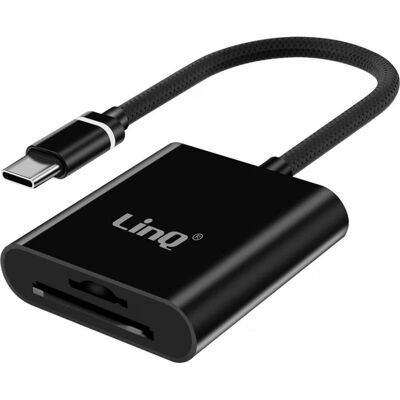 Lecteur de carte LinQ USB-C ultra compact SD microSD - Publicité Lecteur de carte LinQ USB-C ultra compact SD microSD - Publicité